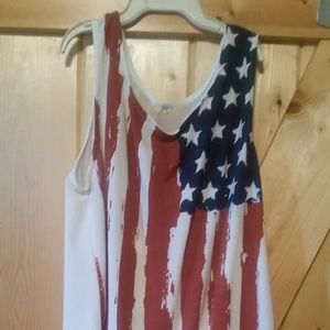 Flag tank top. Fourth of July!!!